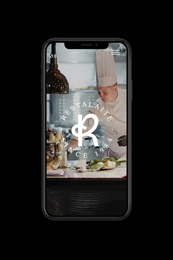 Mobile view of the Restalaite website.