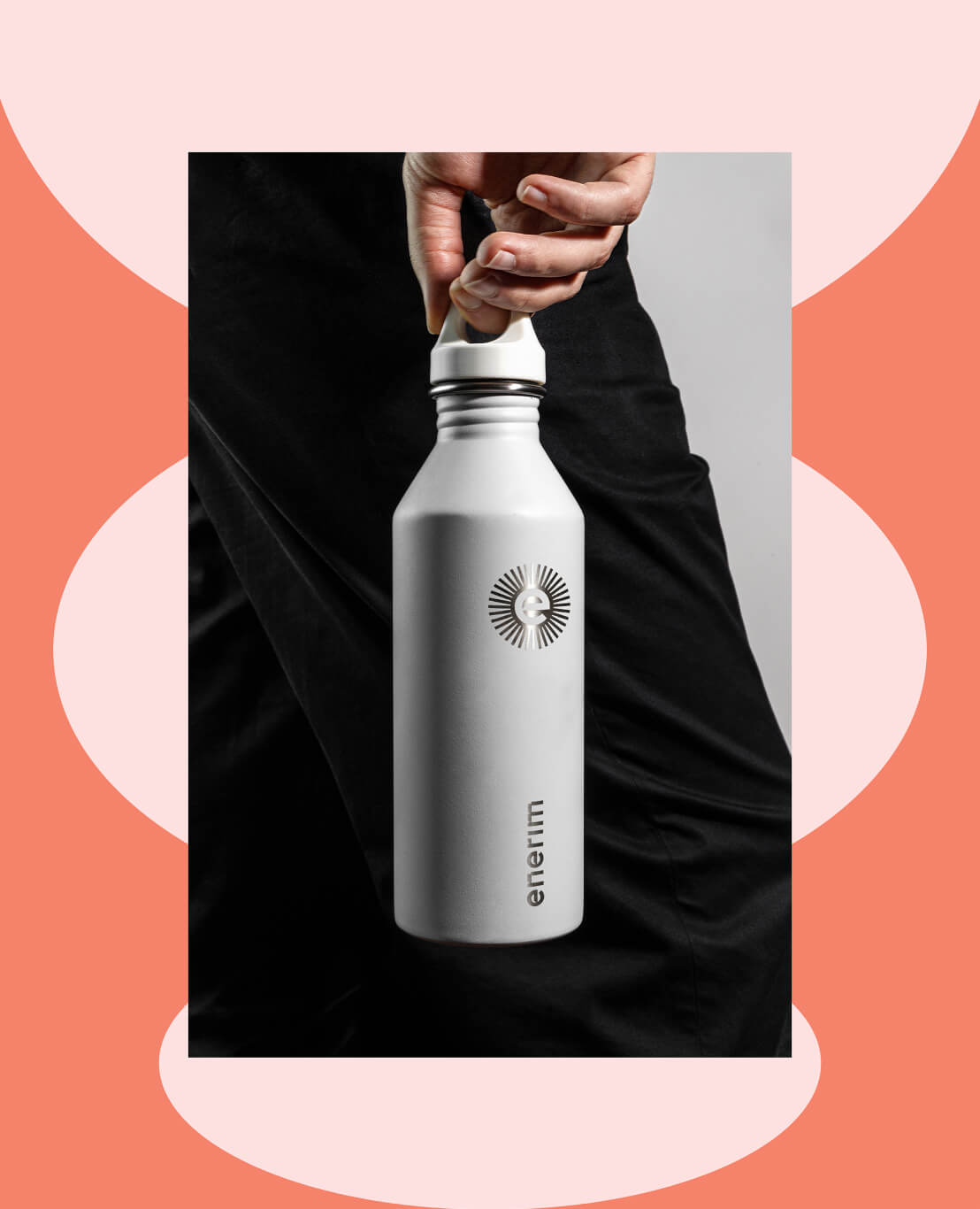 Water bottle with the new Enerim logo
